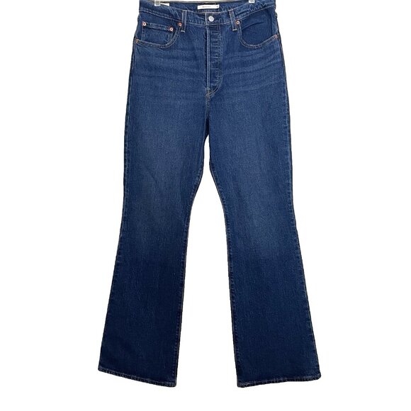Levi's Ribcage Boot Jeans Women's 31 Stretch High Rise - Picture 2 of 14